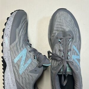 New Balance Women's Gray and Blue Athletic Shoes